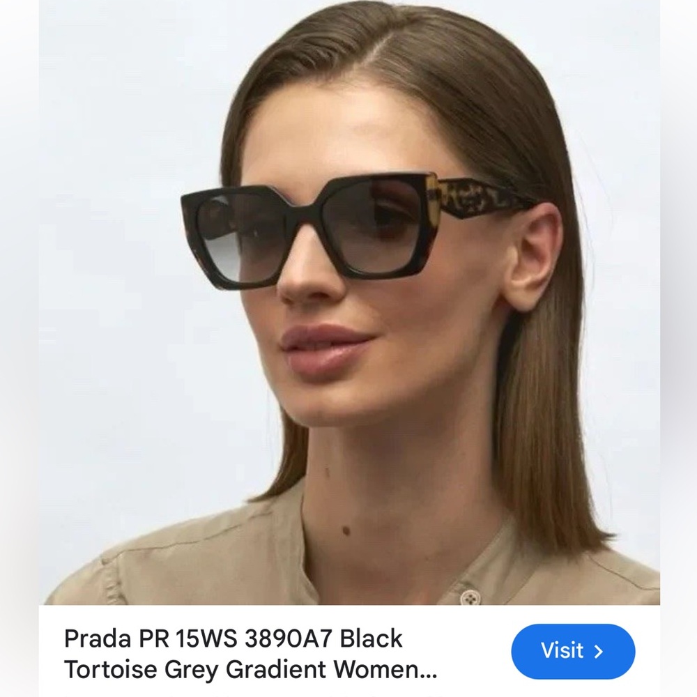 Prada Women's Sunglasses in Black and Tortoise - Picture 2 of 8